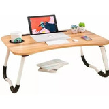 Mesa De Cama Servicio Plegable De Madera Laptop Porta Vasos