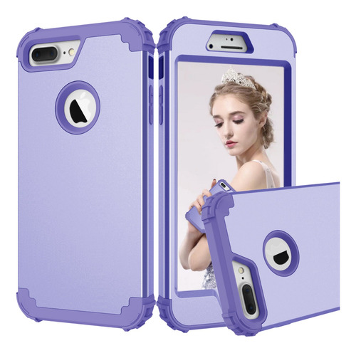 Funda Para iPhone 6/7/8/6plus/7plus/8plus 360 Uso Rudo 3en 1