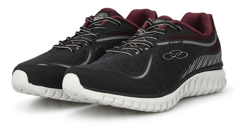 Zapatillas Olympikus Exact Negro/ Bordo Talles Grandes