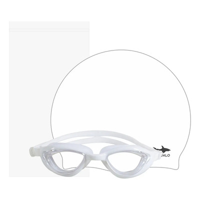 Set Natacion Goggle Panter Y Gorra Gx60 Color Blanco Escualo Diseño de la tela Liso Talla unitalla | Envío gratis