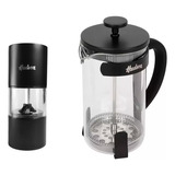 Set Molinillo 12,5 Cm Cafetera 600 Ml Negro Hudson Original