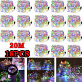 Paquete De 18 Luces Decorativas 20 M Tira Led Navideña 5v Us