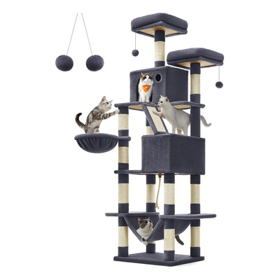 Feandrea Árbol Para Gatos Gran 2xl 59.94 X 50.04 X 205.99 Cm Color Gris oscuro | Meses sin interés