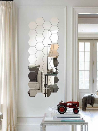 Pegatinas De Pared De Espejo Acrílico Hexagonal 10 Pzs