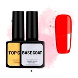 Set 2pz Top Base + Top Coat 7.5ml Esmalte Lampara Uv Led F