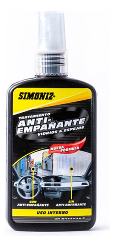 Líquido Antiempañante Simoniz 120ml Negro