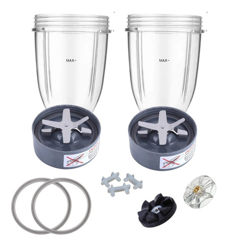 Kit Vasos 18oz, Aspas, Empaques, Hules Y Coples Nutribullet