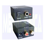 Conversor Audio Fibra Optica Toslink A Rca Stereo C/fuente