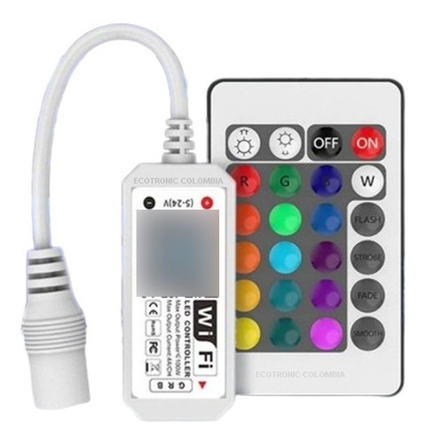 Controlador Rgb Wifi Luces Led Celular Alexa Amazon Google