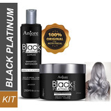 Kit Shampoo 250ml  Máscara 250g Black Platinum Loira Anjore