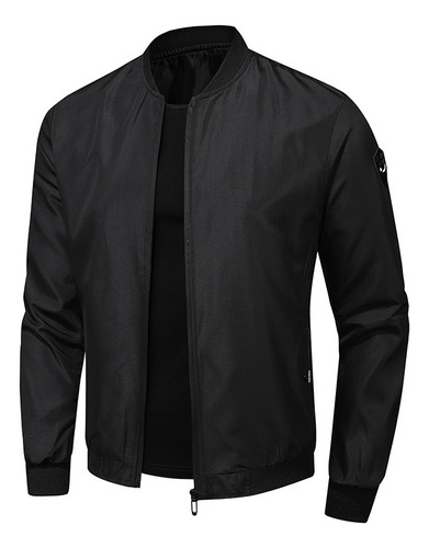 Chamarra Biker Slim Fit De Béisbol Para Hombre Espesar