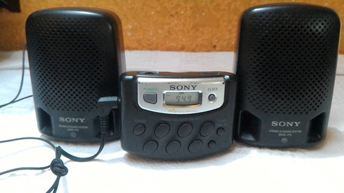 Radio Sony Am Fm Srf-m37 Con Bafles Srs-p3 Usado 