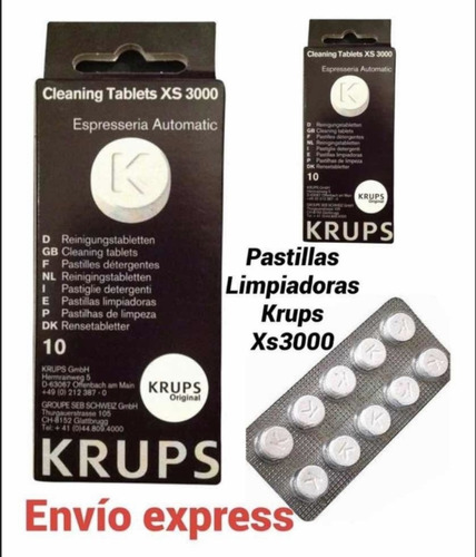 Pastillas (capsulas) Limpiadoras Para Cafetera Krups Xs3000