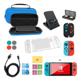Kit Accesorios Con Estuche Para Nintendo Switch Lite 25en1