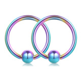 2 Aros Bcr Piercing Argolla Aro Acero Quirurgico