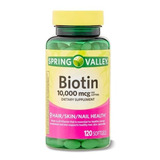 Biotina 10,000mcg 120 Capsulas Cabello Uñas Piel Biotin Vita Sabor Neutro