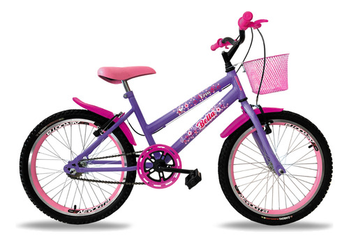 Bicicleta Infantil Aro 20 Feminina Bella Aro Aero Cestinha