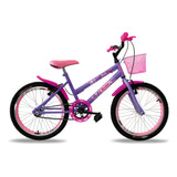 Bicicleta Infantil Aro 20 Feminina Bella Aro Aero Cestinha
