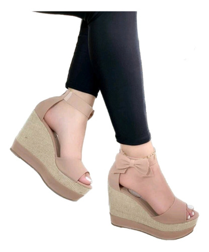 Sandalias Plataforma Mujer Lindo Diseño Yute Y Mejor Calidad