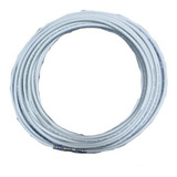 25 Metros De Cable Coaxil Rg-6 Blanco Armado Conectores Prensados