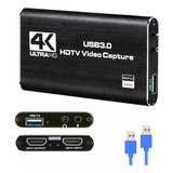 Tarjeta De Captura De Vídeo 4k Full Hd 1080p 60fps Hdmi Usb