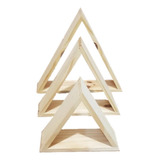 Triángulos De Decoración X 3 Estantes Pino Barnizados