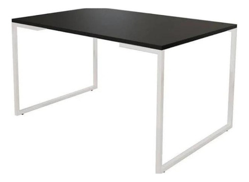 Mesa De Escritório Preta/branca Home Office 150x60