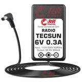 Fonte Carregador 6v Rádio Tecsun R911 R9012 R909 Am Fm Sw