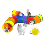 Túnel Para Gatos 3 Saídas Brinquedo Formato Em S Para Gato