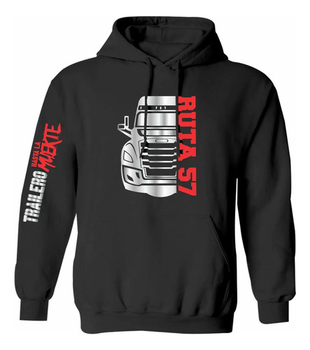 Sudadera Unisex Diseño De Trailero Cascadia Truck México 57