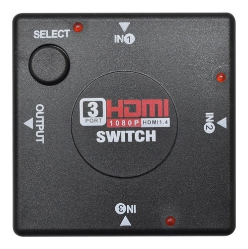 Switch Derivador Hdmi V1.4 3 Entrada 1 Salida Full Hd 1080p 