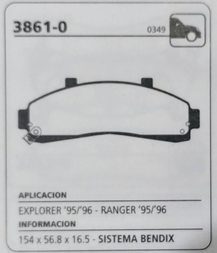 Pastillas Freno Litton P/ Ford Explorer 4x4 Trasero Foto 2