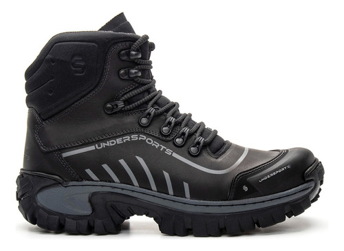 Bota Coturno Cano Alto Adventure Biqueira Pvc C.a Unissex 