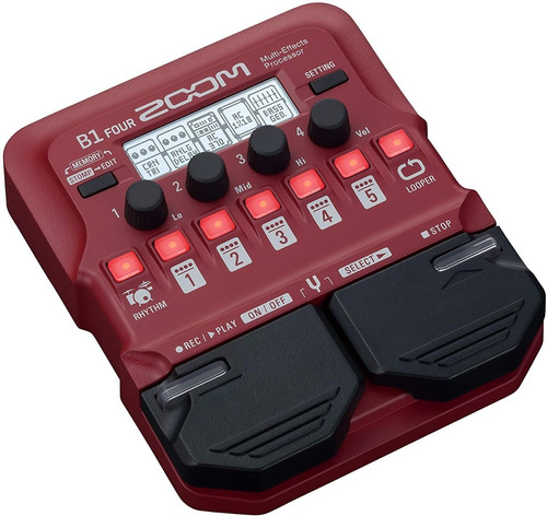 Pedalera Procesador Efectos Zoom B1 Four 120gl Bajo