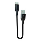 Cable Corto Datos Carga Rápida 20 Cm / Usb Macho A Tipo C 