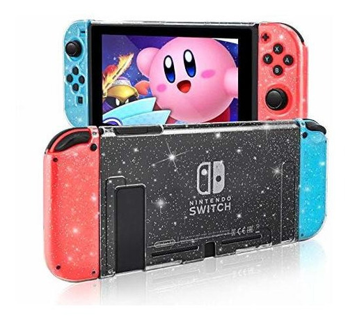 Funda Con Glitter Transparente Para Nintendo Switch 