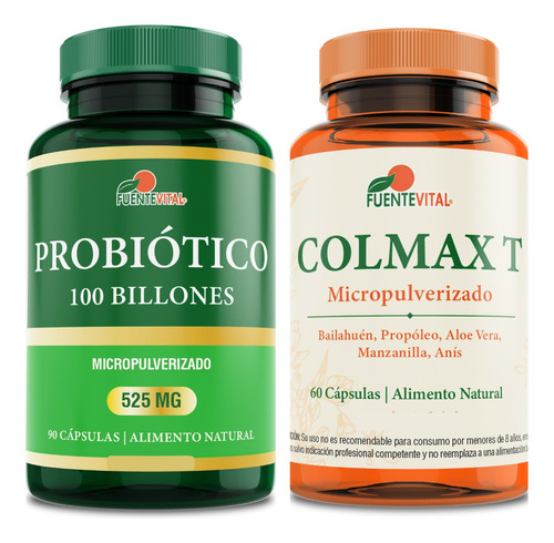 Probiótico 100 Billones - 10 Cepas + Colon Colmax T. Pack!!