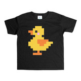 Remera Negra Adultos Pixel R40