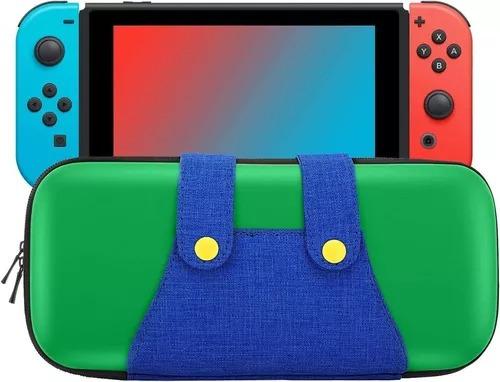 Bolso Estuche Protector Nintendo Switch De Mario Bross Verde