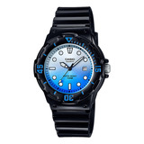 Reloj Casio Lrw-200h-2evdr Resina Para Dama Color De La Correa Negro Color Del Fondo Gris/azul
