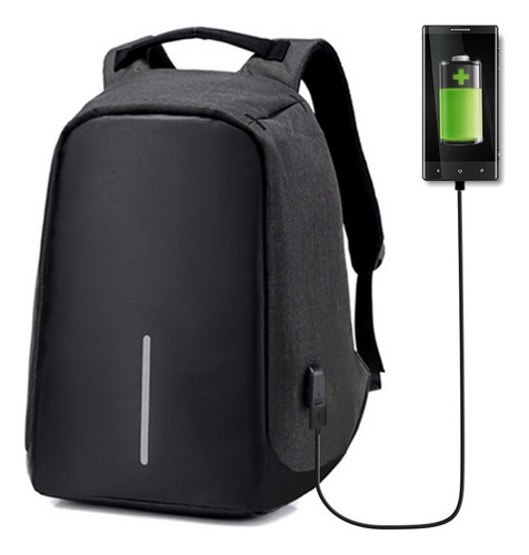 Mochila Impermeable Antirrobo Smart Usb Porta Notebook Mlp