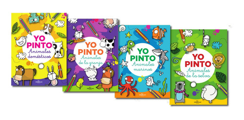 Yo Pinto Colección Completa 4 Libros Para Colorear Infantil