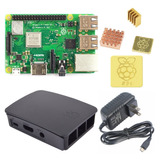 Raspberry Pi3 B Plus Case Carcasa Fuente Disipadores Kit 3b+