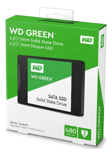 Disco Sólido Interno Western Digital Wd Green Wds480g3g0a Ssd 480gb Verde