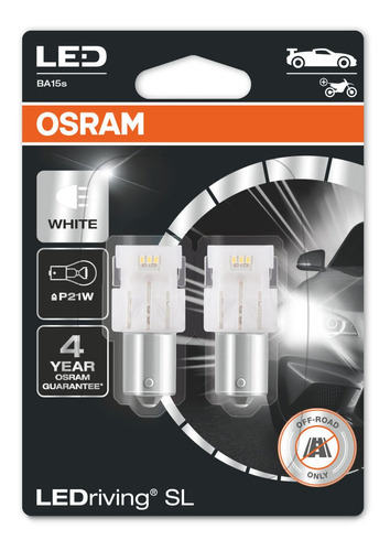 2 Lamparas Led P21w Stop-giro-reglam. 6000k Osram 7506dwp