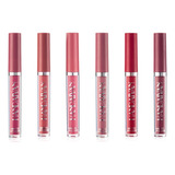 Set De 6 Esmaltes De Labios Velvet Mist Face Gel