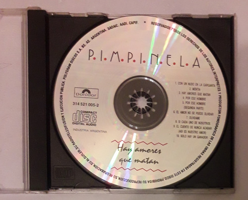 Pimpinela Cd Hay Amores Que Matan (sin Carátulas)