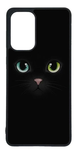 Funda Para Samsung A73 Gato Negro Ojos Bicolor