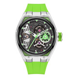 Reloj De Pulsera Minber Para Hombre Universe Collection-44mm Color De La Correa Verde