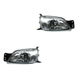 Par De Faros Ford Ikon 2001 - 2007 Con Base  Esquina Blanca